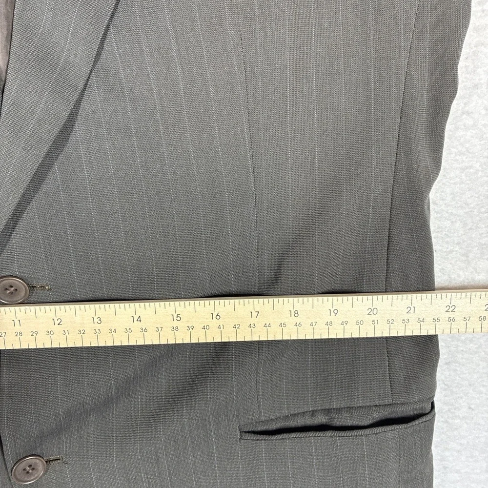 Vintage 90s Giorgio Armani Le Collezioni Brown Pinstripe Blazer Suit Jacket 42R